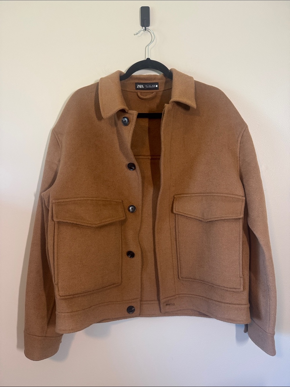 Zara Men’s Brown Wool Blend Shacket